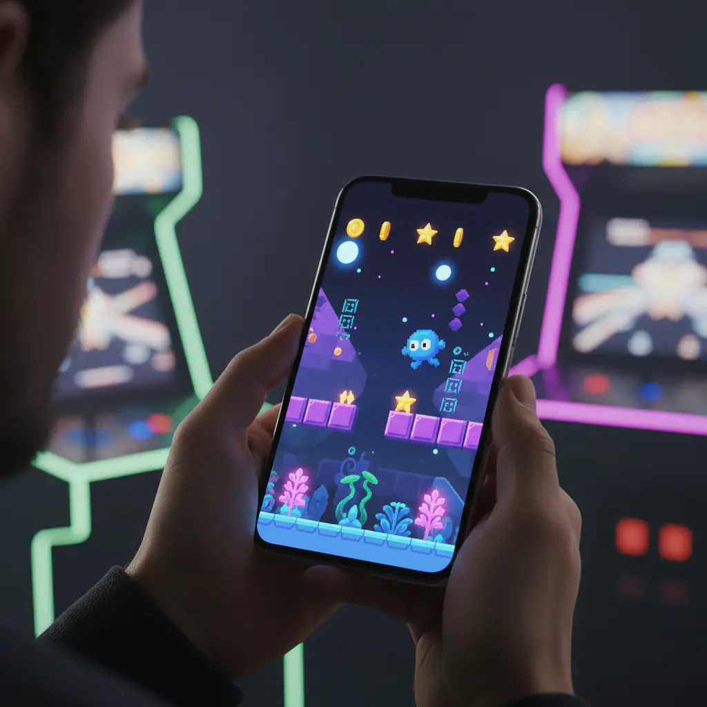 Neon Runner Turbo Edition en Smartphone